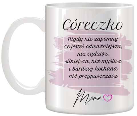 Kubek z dedykacją dla Córki - wyjątkowy prezent od mamy na każdą okazję