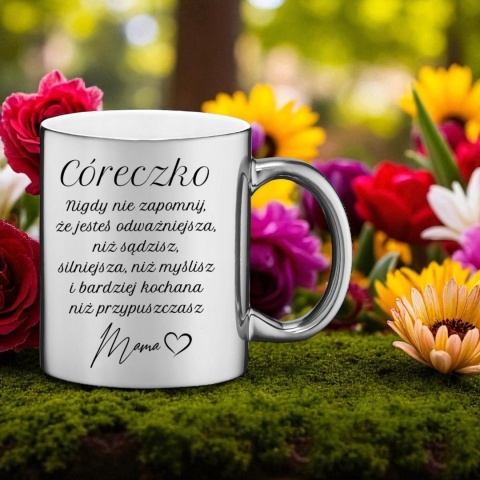 Srebrny kubek z dedykacją dla Córki - wyjątkowy prezent na każdą okazję