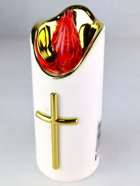 Świeca dekoracyjna znicz wkład LED biały z bateriami Cortina 12,5 cm