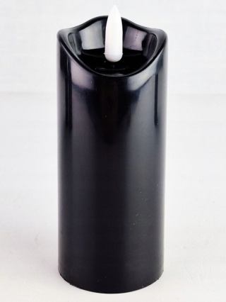 Świeca dekoracyjna znicz wkład LED czarny Cortina 12,5 cm