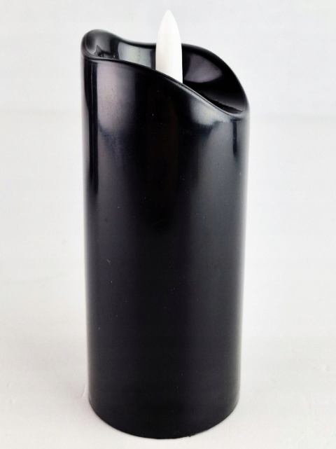 Świeca dekoracyjna znicz wkład LED czarny Cortina 12,5 cm