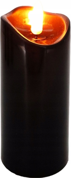 Świeca dekoracyjna znicz wkład LED czarny Cortina 15 cm