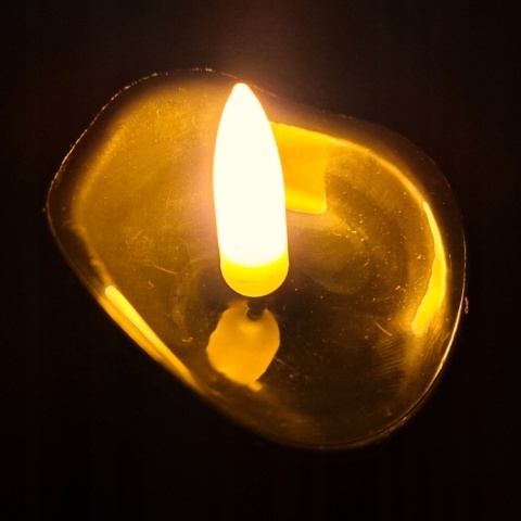 Świeca dekoracyjna znicz wkład LED czarny Cortina 17,5 cm