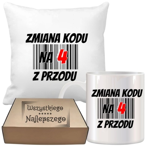 Zestaw poduszka i kubek oryginalny prezent na urodziny 20 30 40 50 60 lat