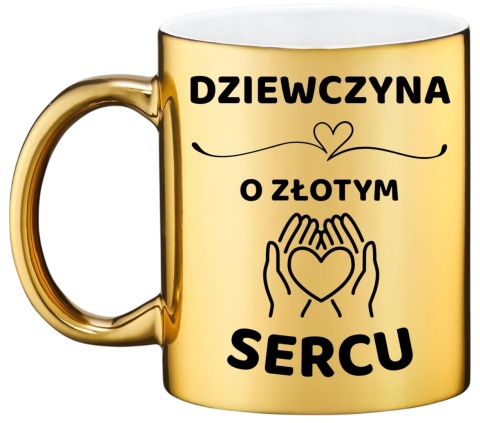 Złoty kubek z dedykacją wyjątkowy prezent dla DZIEWCZYNY