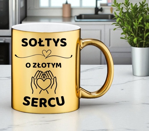 Złoty kubek z dedykacją wyjątkowy prezent dla SOŁTYSA
