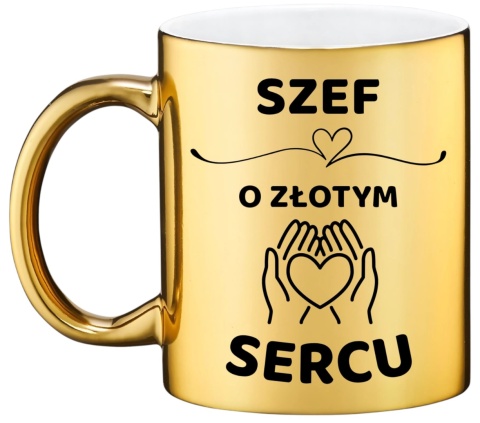 Złoty kubek z dedykacją wyjątkowy prezent dla SZEFA