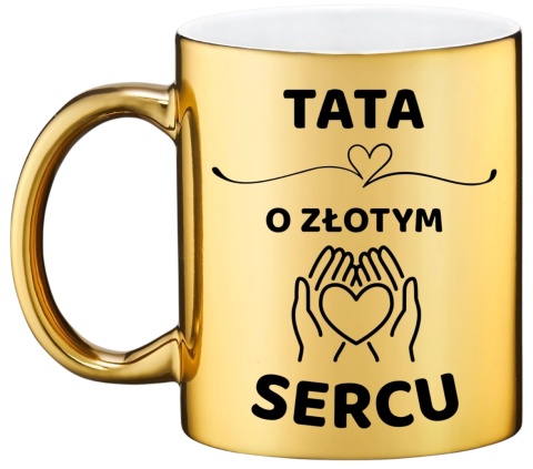 Złoty kubek z dedykacją wyjątkowy prezent dla TATY