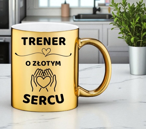 Złoty kubek z dedykacją wyjątkowy prezent dla TRENERA