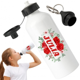 Bidon z nadrukiem Butelka na wodę Trening Sport Szkoła z Imieniem