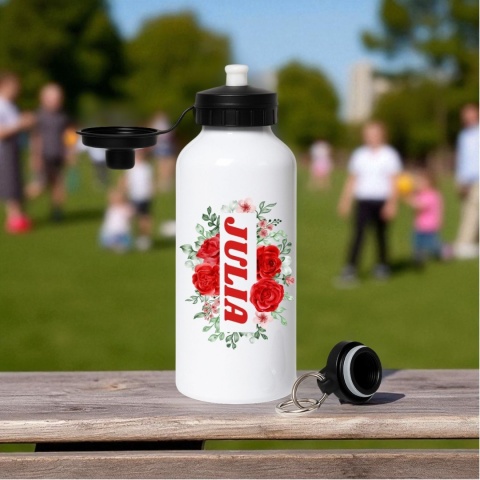 Bidon z nadrukiem Butelka na wodę Trening Sport Szkoła z Imieniem