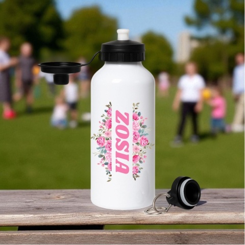 Bidon z nadrukiem Butelka na wodę Trening Sport Szkoła z Imieniem