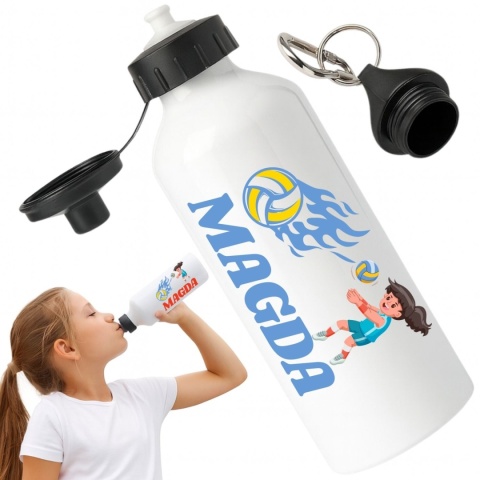 Bidon z nadrukiem Butelka na wodę Trening Sport Szkoła z Imieniem