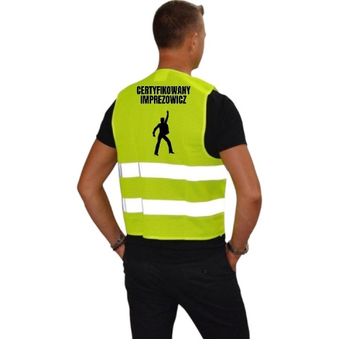 Kamizelka odblaskowa imprezowa premium na imprezę wieczór kawalerski