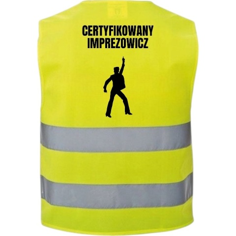 Kamizelka odblaskowa imprezowa premium na imprezę wieczór kawalerski