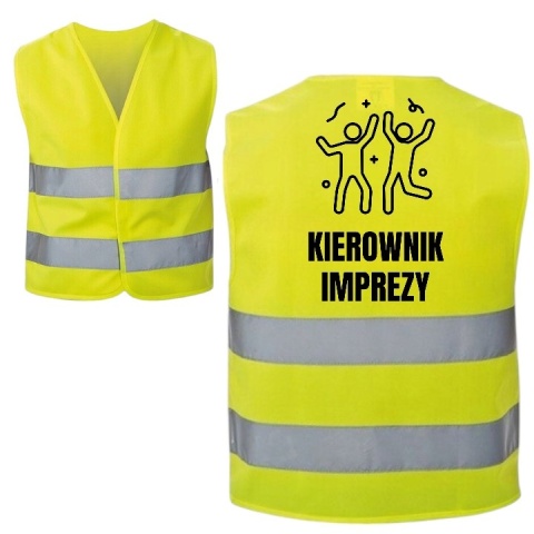 Kamizelka odblaskowa imprezowa premium na imprezę wieczór kawalerski