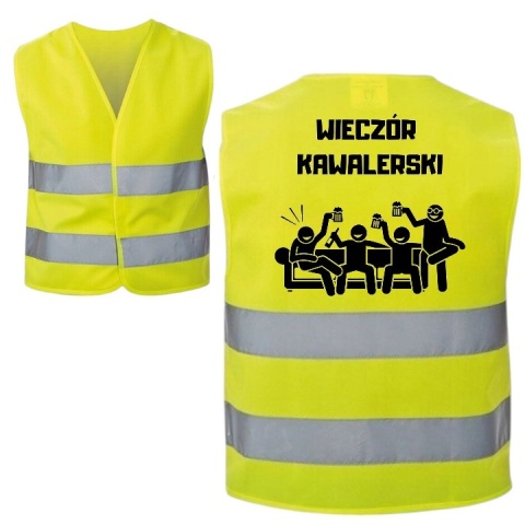 Kamizelka odblaskowa imprezowa premium na imprezę wieczór kawalerski