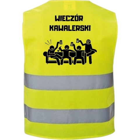 Kamizelka odblaskowa imprezowa premium na imprezę wieczór kawalerski