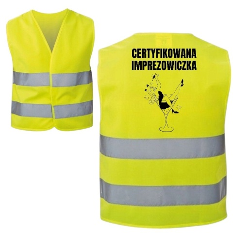 Kamizelka odblaskowa imprezowa premium na imprezę wieczór panieński