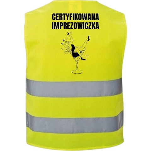 Kamizelka odblaskowa imprezowa premium na imprezę wieczór panieński