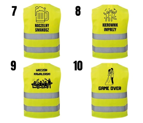 Kamizelka odblaskowa imprezowa premium na imprezę wieczór panieński