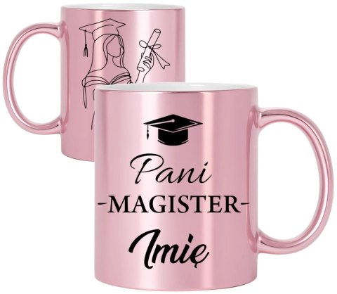 Kubek premium z nadrukiem prezent pani magister imię oryginalny upominek