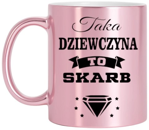 Kubek różowy premium dla żony koleżanki dziewczyny Walentynki urodziny