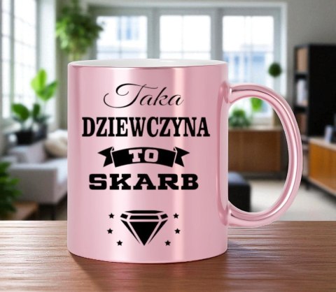 Kubek różowy premium dla żony koleżanki dziewczyny Walentynki urodziny