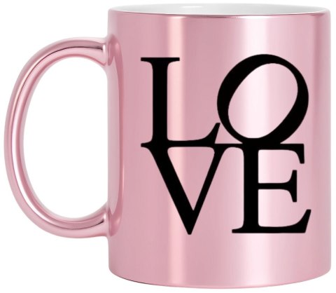 Kubek różowy premium dla żony koleżanki dziewczyny Walentynki urodziny