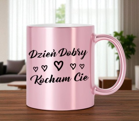 Kubek różowy premium dla żony koleżanki dziewczyny Walentynki urodziny