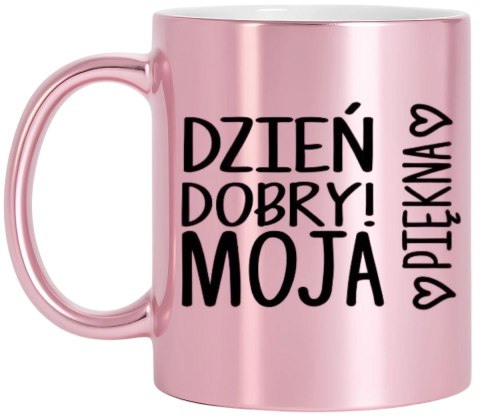 Kubek różowy premium dla żony koleżanki dziewczyny Walentynki urodziny