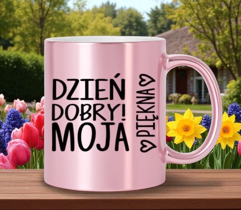 Kubek różowy premium dla żony koleżanki dziewczyny Walentynki urodziny