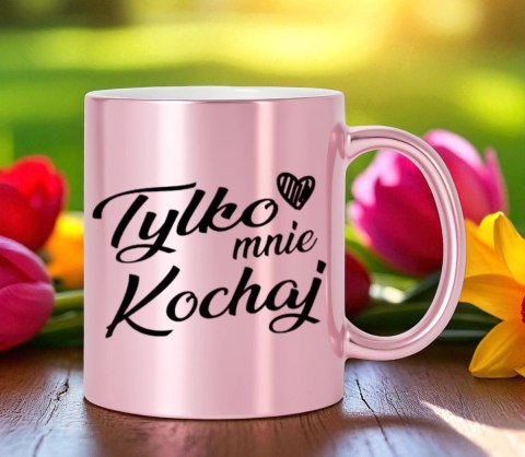 Kubek różowy premium dla żony koleżanki dziewczyny Walentynki urodziny