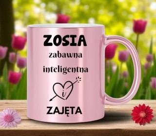 Kubek różowy premium prezent dla żony koleżanki dziewczyny urodziny