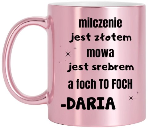 Kubek różowy premium prezent dla żony koleżanki dziewczyny urodziny