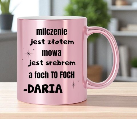 Kubek różowy premium prezent dla żony koleżanki dziewczyny urodziny