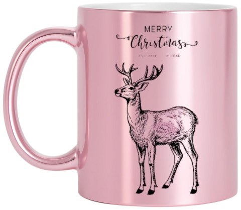 Kubek różowy premium prezent świąteczny Boże Narodzenie mikołajki