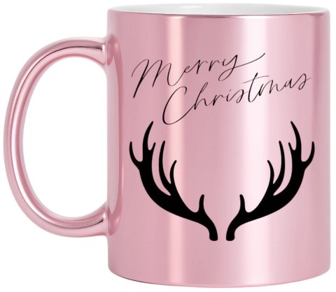 Kubek różowy premium prezent świąteczny Boże Narodzenie mikołajki