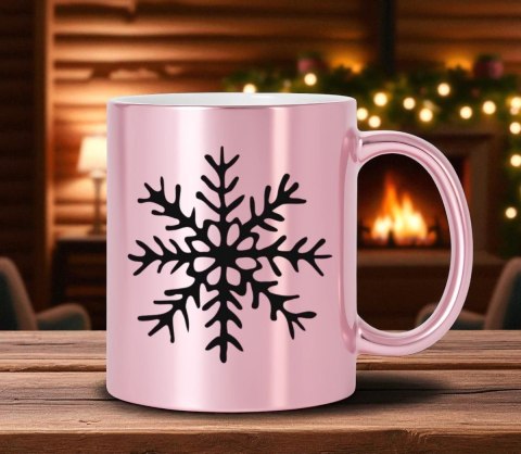 Kubek różowy premium prezent świąteczny Boże Narodzenie mikołajki