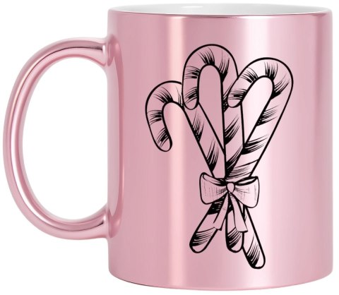 Kubek różowy premium prezent świąteczny Boże Narodzenie mikołajki