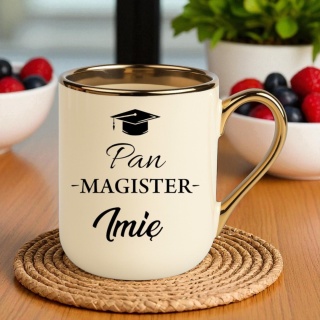 Kubek PREMIUM prezent PAN MAGISTER z imieniem upominek zakończenie studiów