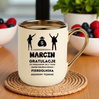 Kubek PREMIUM prezent dla KOLEGI Z PRACY z imieniem śmieszny upominek