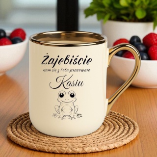 Kubek PREMIUM prezent dla KOLEŻANKI Z PRACY z imieniem śmieszny upominek