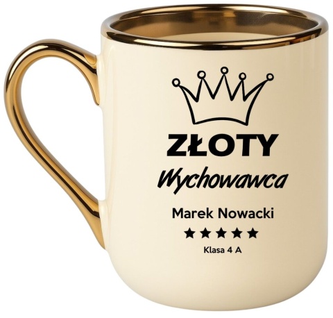 Kubek PREMIUM prezent dla NAUCZYCIELA WYCHOWAWCY PEDAGOGA z imieniem