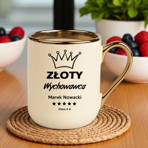 Kubek PREMIUM prezent dla NAUCZYCIELA WYCHOWAWCY PEDAGOGA z imieniem