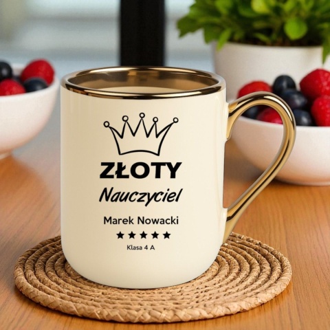 Kubek PREMIUM prezent dla NAUCZYCIELA WYCHOWAWCY PEDAGOGA z imieniem