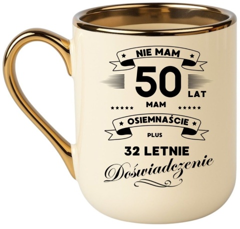 Kubek PREMIUM prezent na URODZINY 50 LAT oryginalny upominek z dedykacją