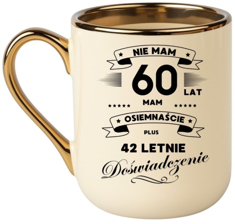 Kubek PREMIUM prezent na URODZINY 60 LAT oryginalny upominek z dedykacją