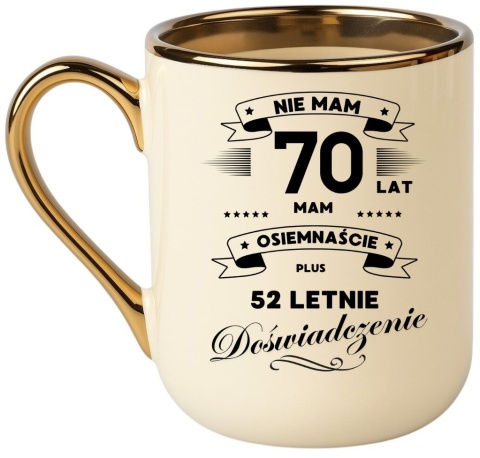 Kubek PREMIUM prezent na URODZINY 70 LAT oryginalny upominek z dedykacją
