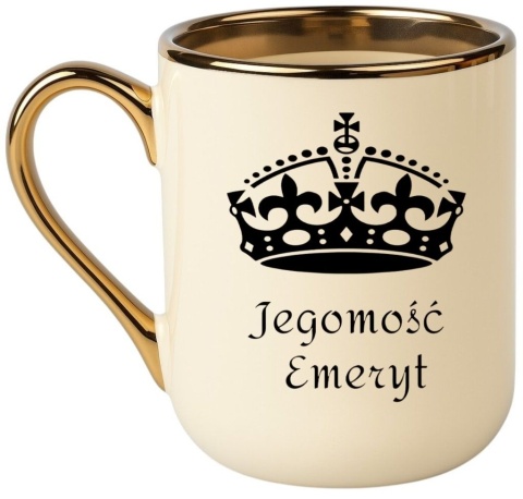 Kubek PREMIUM śmieszny prezent dla EMERYTA zakończenie pracy Emerytura